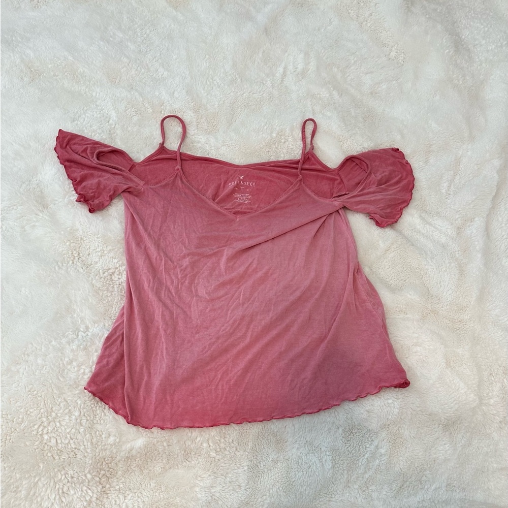 Super soft pink American Eagle tank top shirt, harldy used, great condition-S.